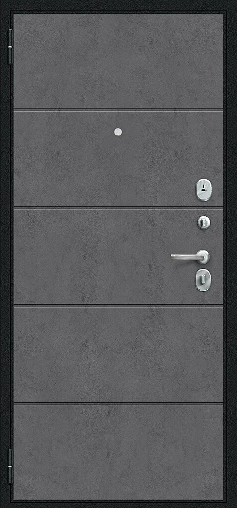 Входная дверь Граффити-1 Инсайд Букле черное/Slate Art BR4625