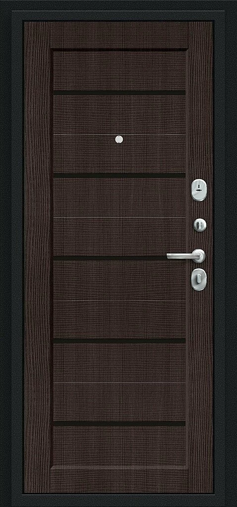 Фото Входная дверь Борн Букле черное/Wenge Veralinga BR4641 внутренняя сторона