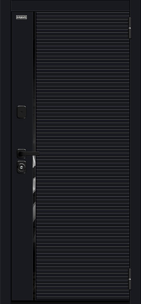 Фото Входная дверь Лайнер/SBlack Black Shell/White Silk BR6163 внешняя сторона
